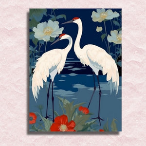 Cranes Canvas - Paint by numbers