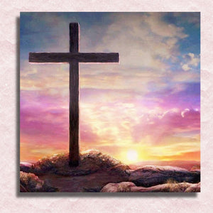 Cross on Golgotha Canvas - Paint by numbers