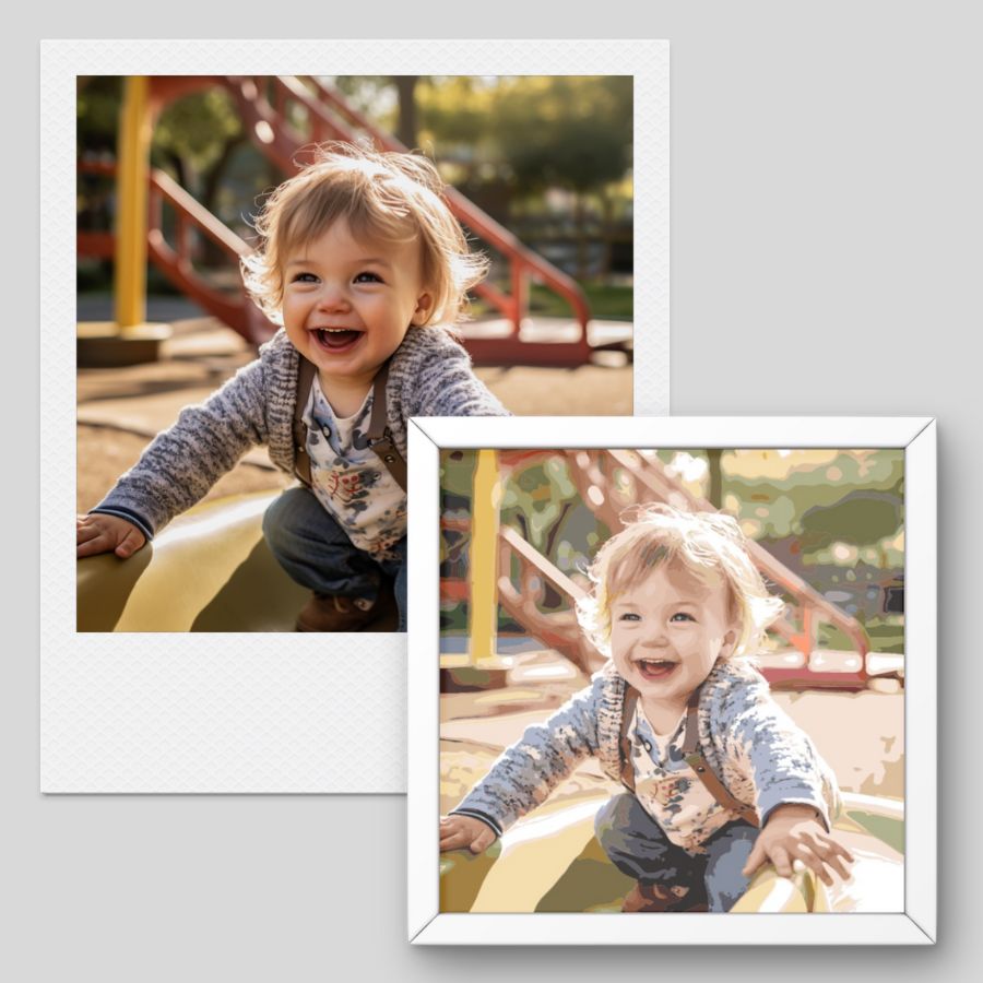 Custom paint by numbers child