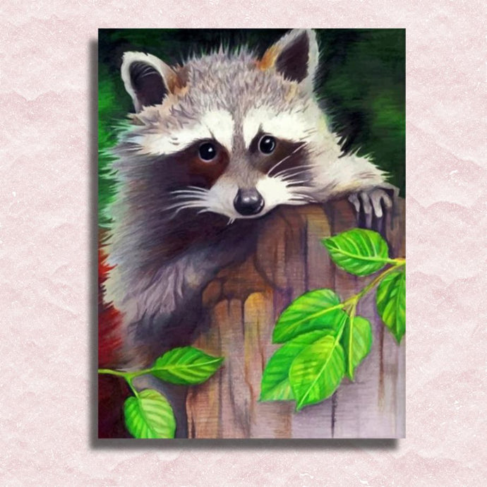 Cute Racoon Canvas - Paint by numbers