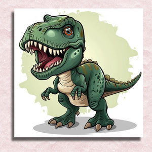 Cute T-Rex Canvas - Paint by numbers