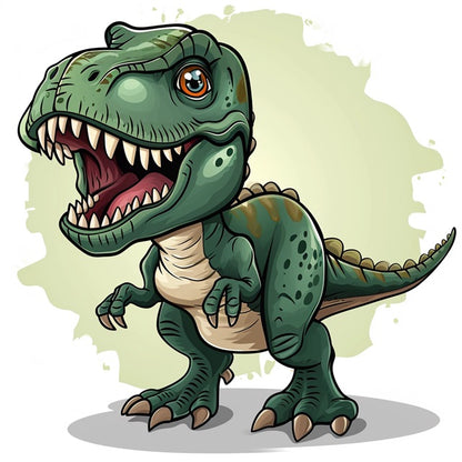 Cute T-Rex - Paint by numbers