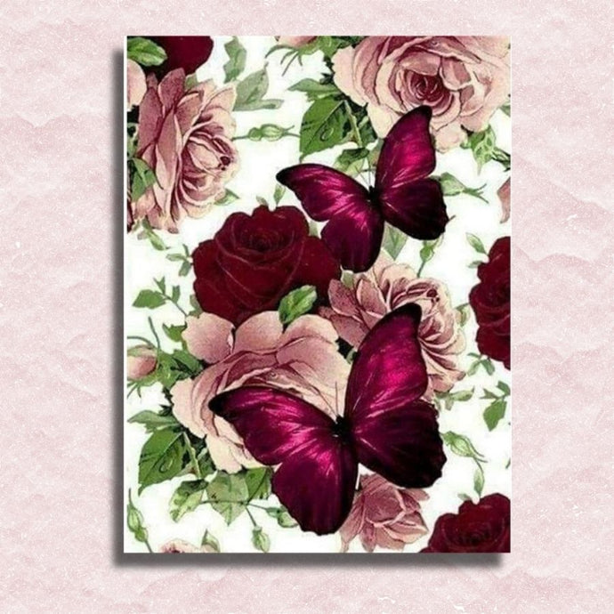 Deep Pink Butterfly Dream Canvas - Paint by numbers