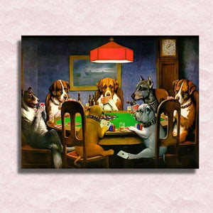 Dogs Playing Poker Canvas - Paint by numbers