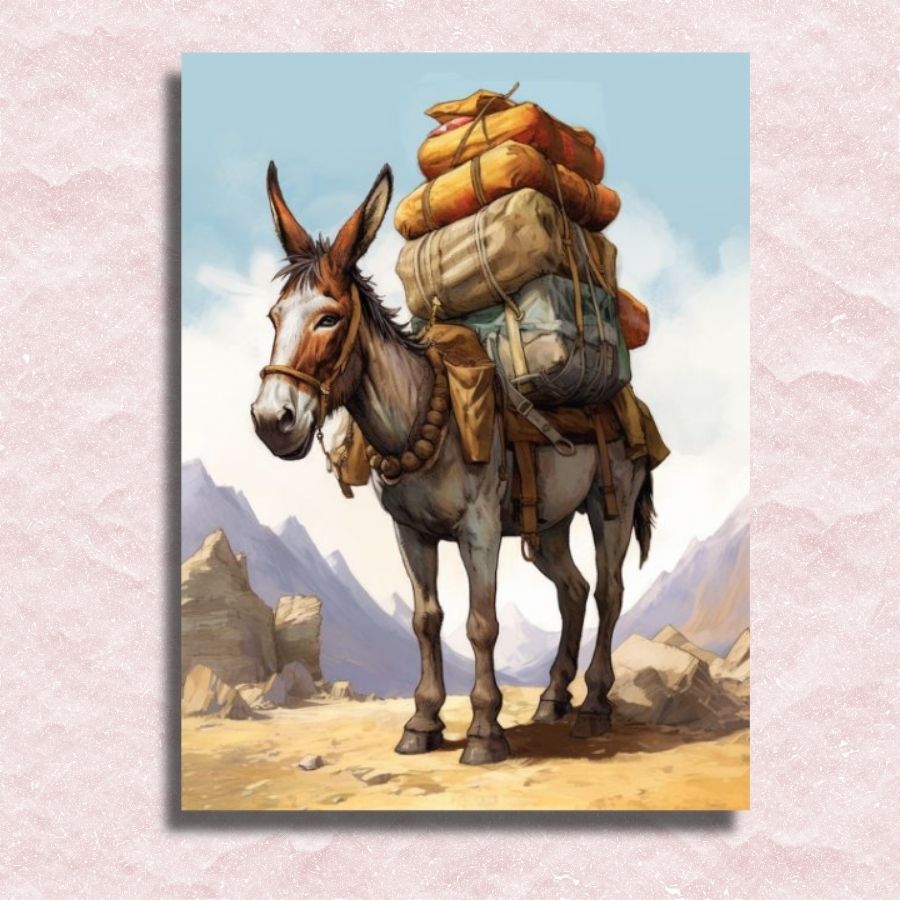 Donkey Canvas - Paint by numbers