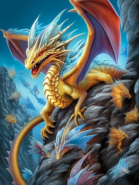 Dragons Everywhere - Paint by numbers