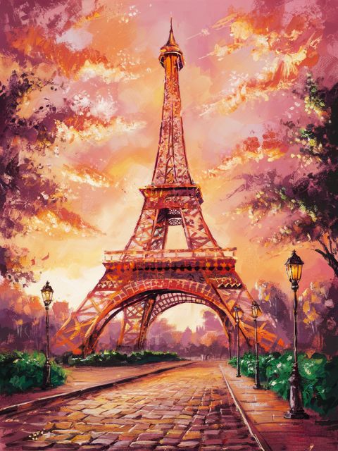 Eiffel Tower in Paris - Paint by numbers