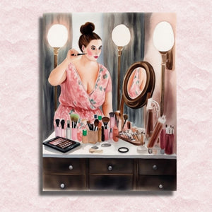 Fat Lady Makeup Canvas - Paint by numbers