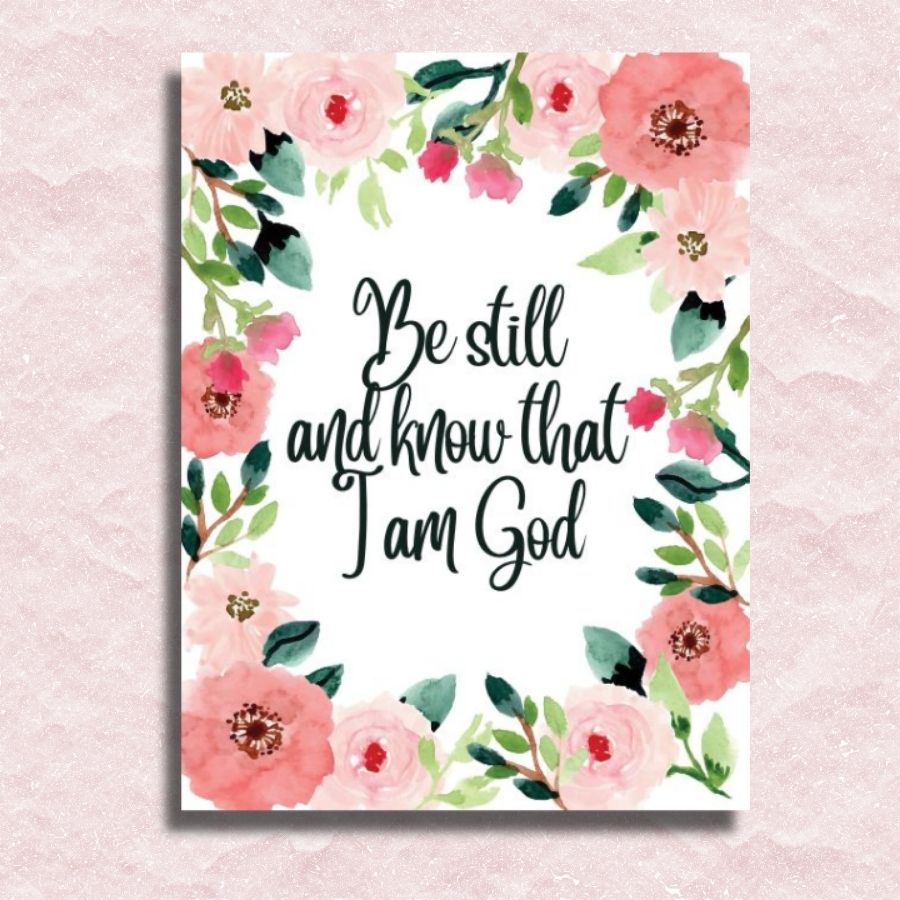 Flowery Christian Quote Canvas - Paint by numbers