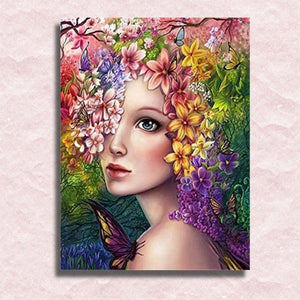 Flowery Fairy Canvas - Paint by numbers