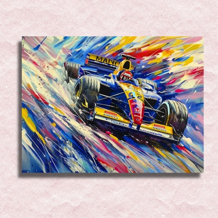 Formula 1 Racing Car Canvas - Paint by numbers