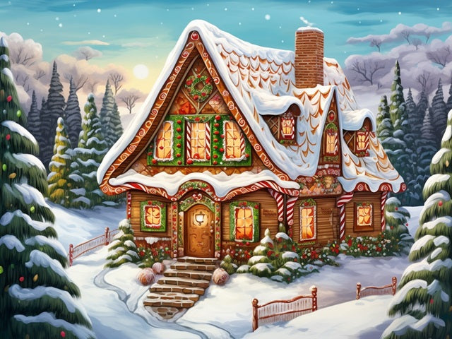 Gingerbread House - Paint by numbers