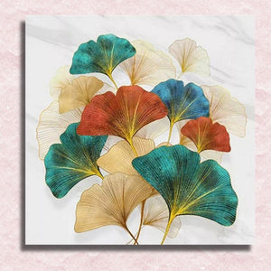 Gingko Leaves Canvas - Paint by numbers