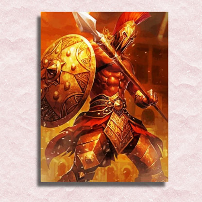 Gladiator with Spear Canvas - Paint by numbers