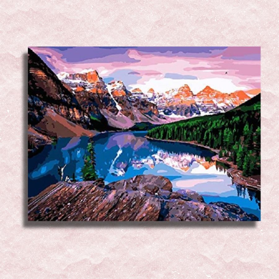 Gorgeous Viewpoint in the Mountains Canvas - Paint by numbers