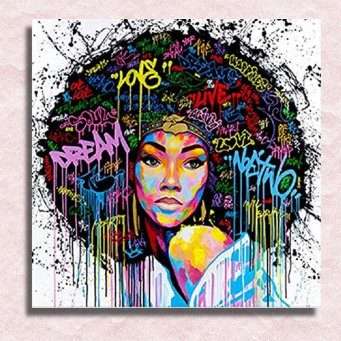 Graffiti Afro Style Canvas - Paint by numbers