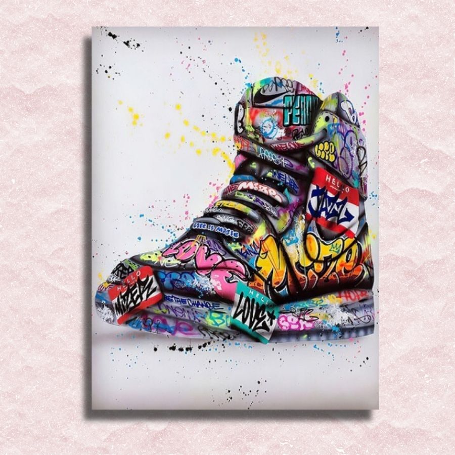 Graffiti Sneaker Canvas - Paint by numbers