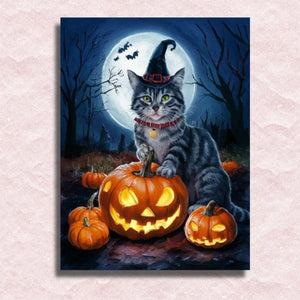 Halloween Cats Trick or Treat Canvas - Paint by numbers