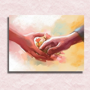 Hands in Love Canvas - Paint by numbers