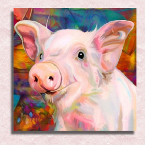 Happy Pig Canvas - Paint by numbers