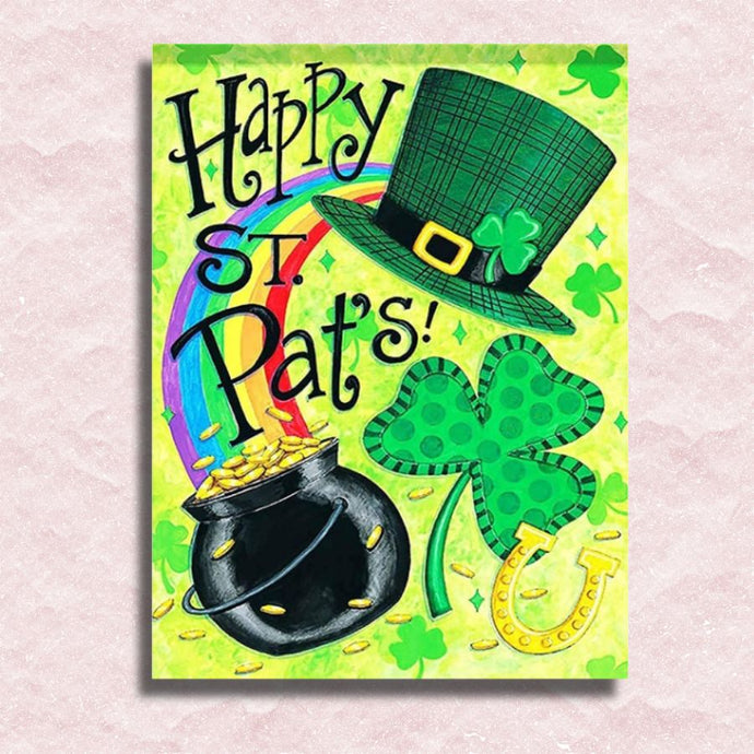 Happy St. Patrick Canvas - Painting by numbers shop