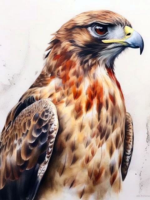 Hawk - Paint by numbers