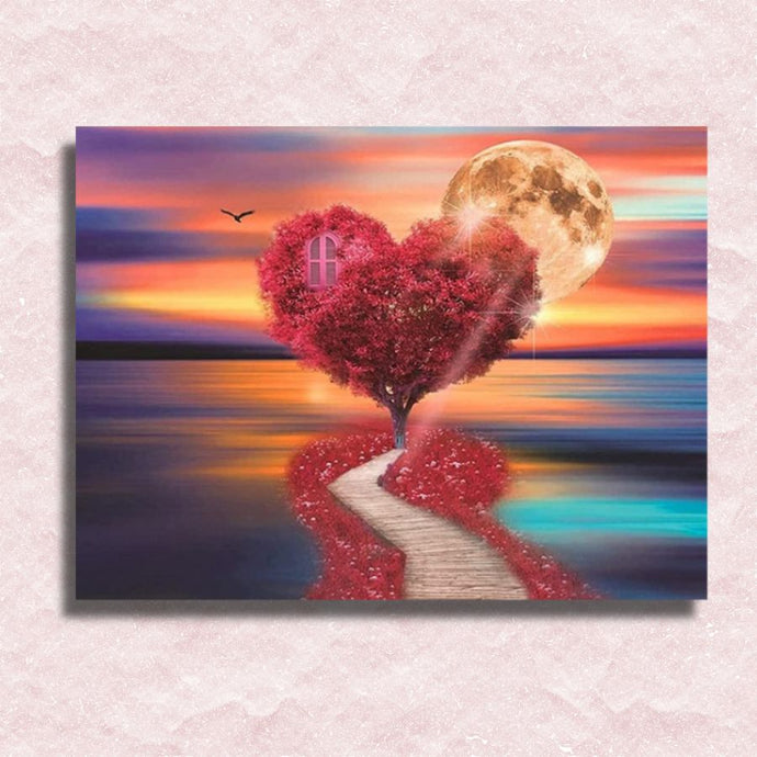 Heart Tree Pier Canvas - Paint by numbers