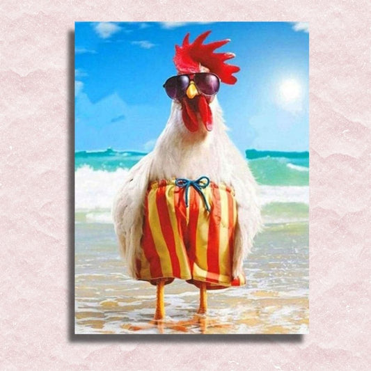 Holiday Rooster Canvas - Paint by numbers
