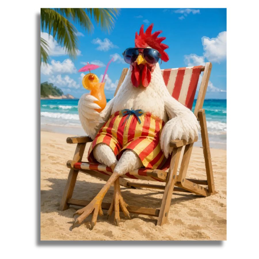 Holiday rooster - Paint by numbers