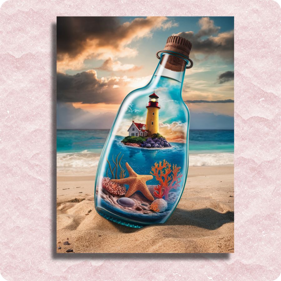 Island in Glass Canvas - Paint by numbers