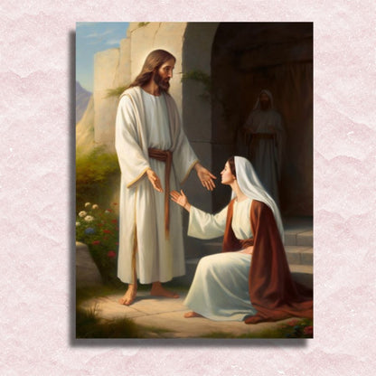 Jesus and Mary Magdalene Canvas - Paint by numbers
