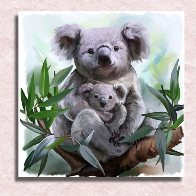 Koala with Her Baby Canvas - Paint by numbers