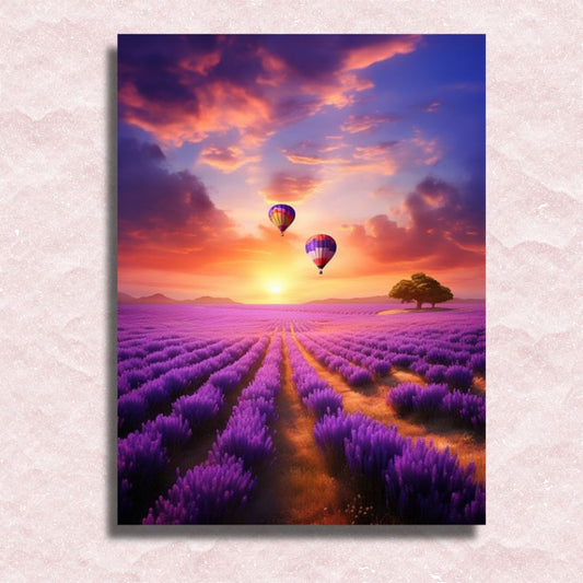 Lavender Balloons Canvas - Paint by numbers