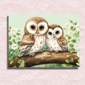 Little Owls Canvas - Paint by numbers