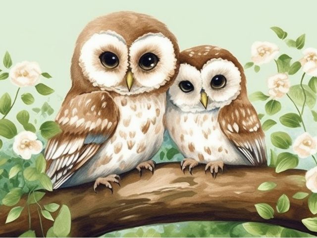 Little Owls - Paint by numbers