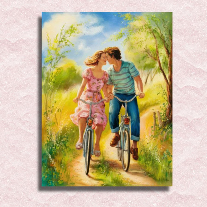 Love on Bicycles Canvas - Paint by numbers
