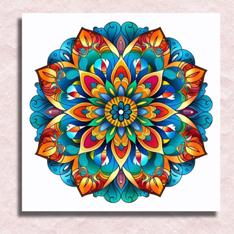 Mandala Meadow Canvas - Paint by numbers