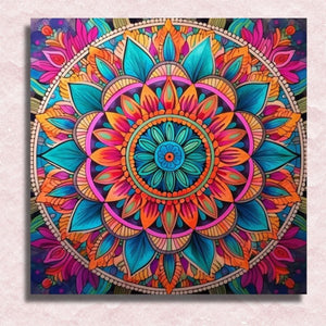 Mandala of Happiness Canvas - Paint by numbers