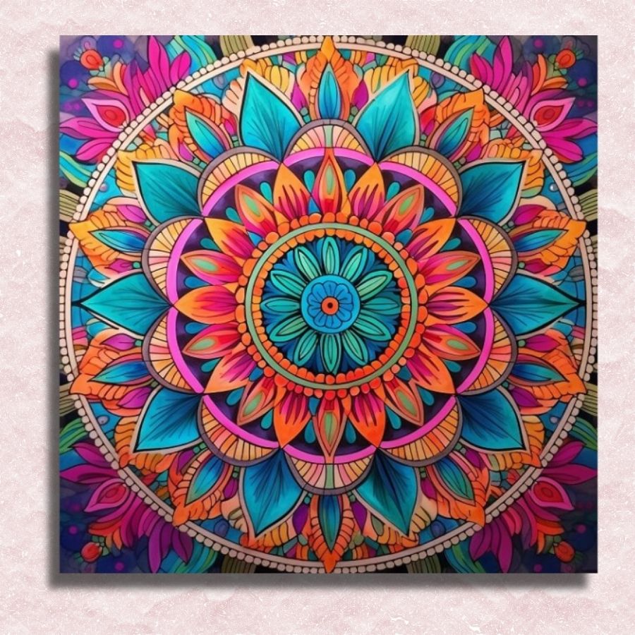 Mandala of Happiness Canvas - Paint by numbers