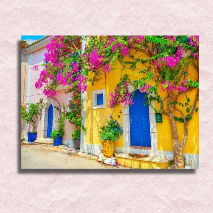 Mediterranean Vintage Street Canvas - Paint by numbers