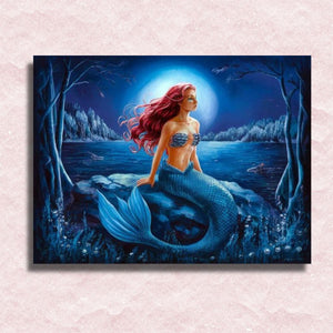 Mermaid at Midnight Canvas - Paint by numbers