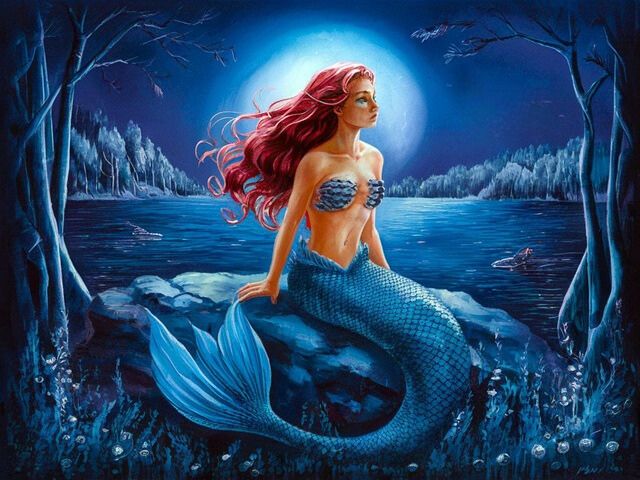 Mermaid at Midnight - Paint by numbers