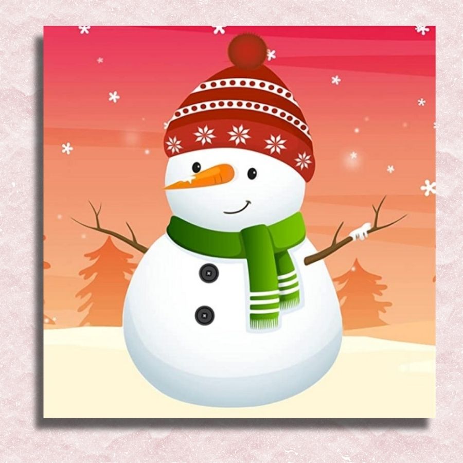 Merry Snowman Canvas - Paint by numbers