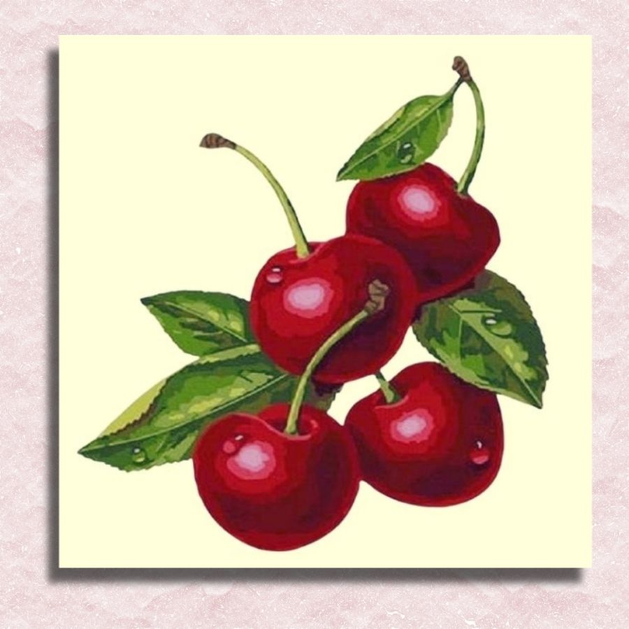 Mini Cherries Canvas - Paint by numbers
