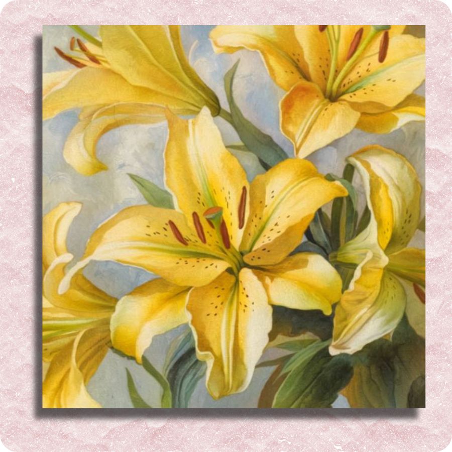 lily flower paint Mini Sunlit Lily