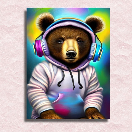 Modern Hi-Fi Bear Canvas - Paint by numbers