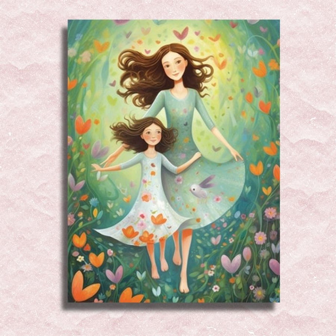 Mom and Daughter Canvas - Paint by numbers