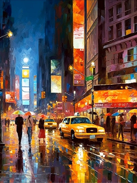 New York Scene - Paint by numbers