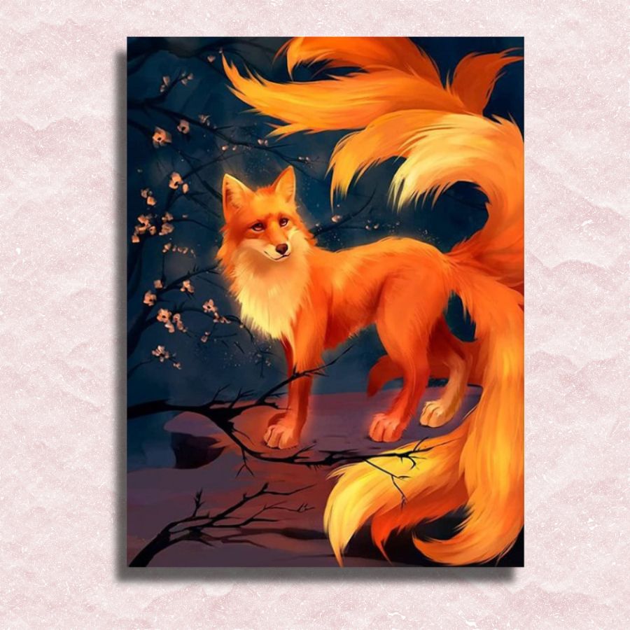Night Fox Canvas - Paint by numbers
