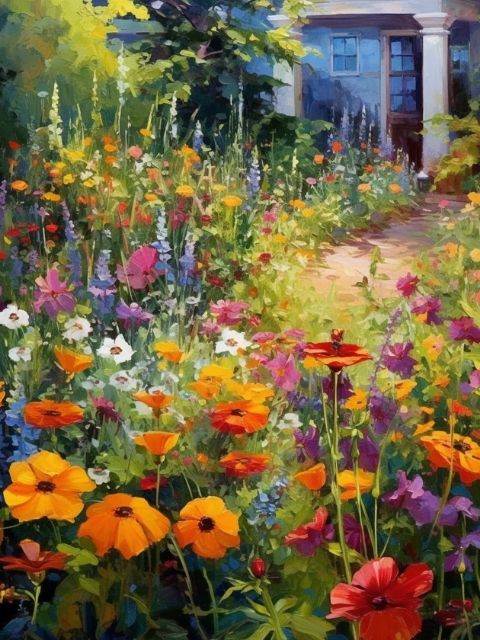 On the Flowery Path - Painting by numbers shop
